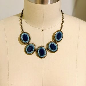 J.CREW Stone and Bead Cameo Statement Necklace